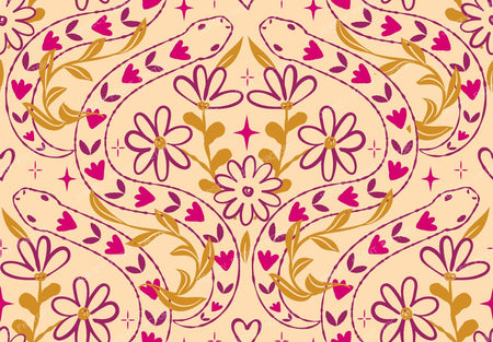 Floral Snakes | Outline Snakes