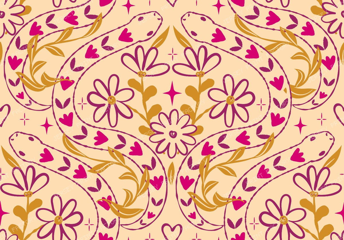 Floral Snakes | Outline Snakes