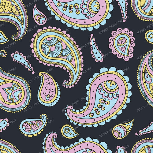 Blue Paisley, Persian Paisley, Paisley Pattern — Colorful 36