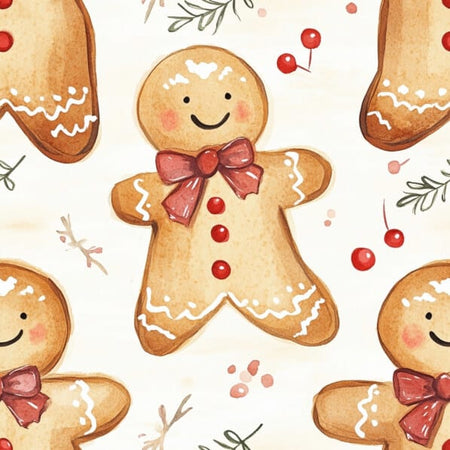 Watercolor Gingerbread Joy
