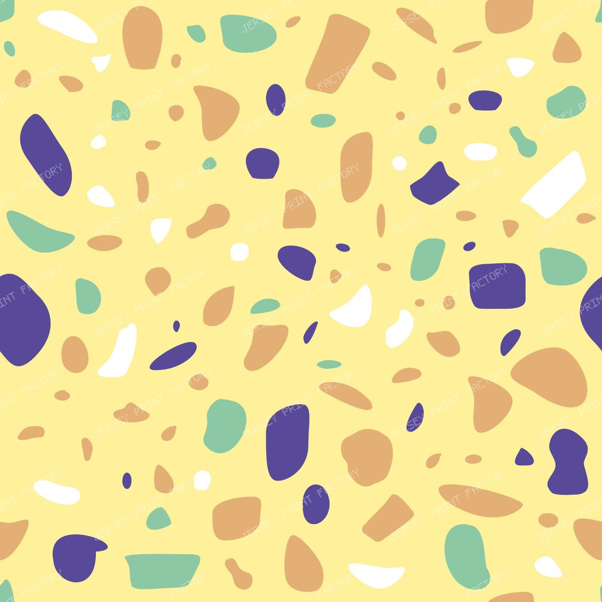 Terrazzo Pattern, Blue Terrazzo, Marble Terrazzo — Yellow 1