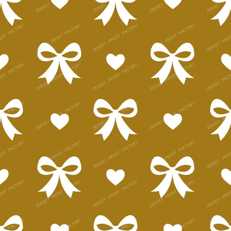 Bow Pattern, Coquette Bow, Ribbon, Cute Bow, White Bow, Hearts, Black — Brown 2