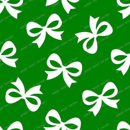 Bow Pattern, Coquette Bow, Ribbon Bow, Cute Bow, White Bow, Black — Green 3