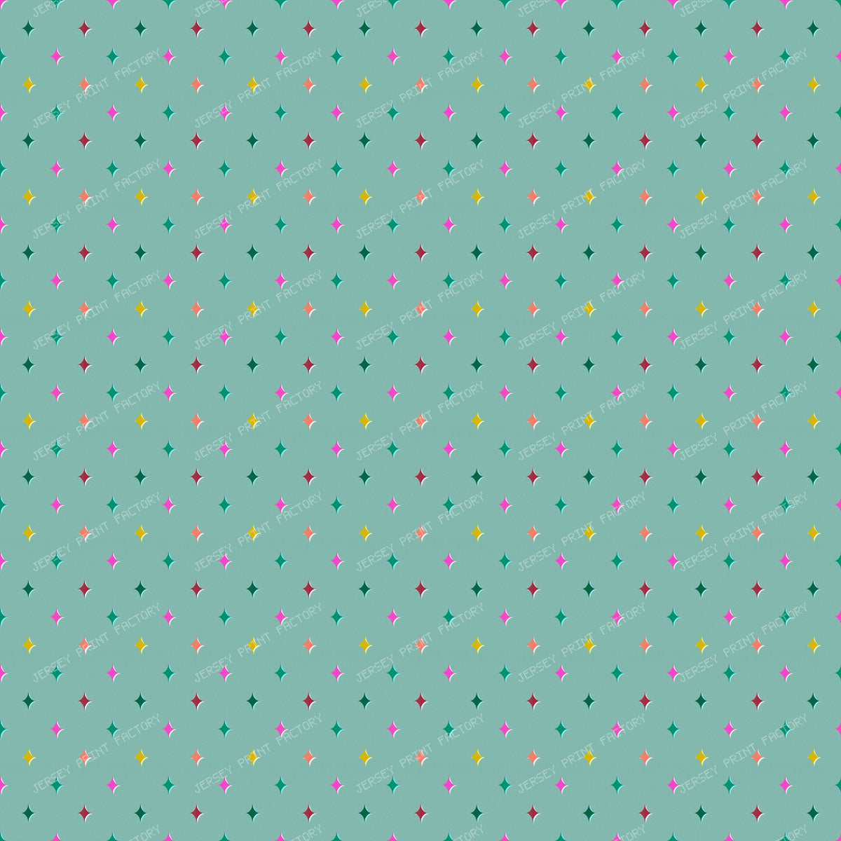Colourful sparkle stars on Sage Green
