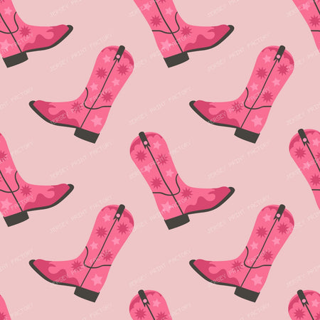 Cowgirl Boots, Pink Boots, Wild West, Stars — Pink