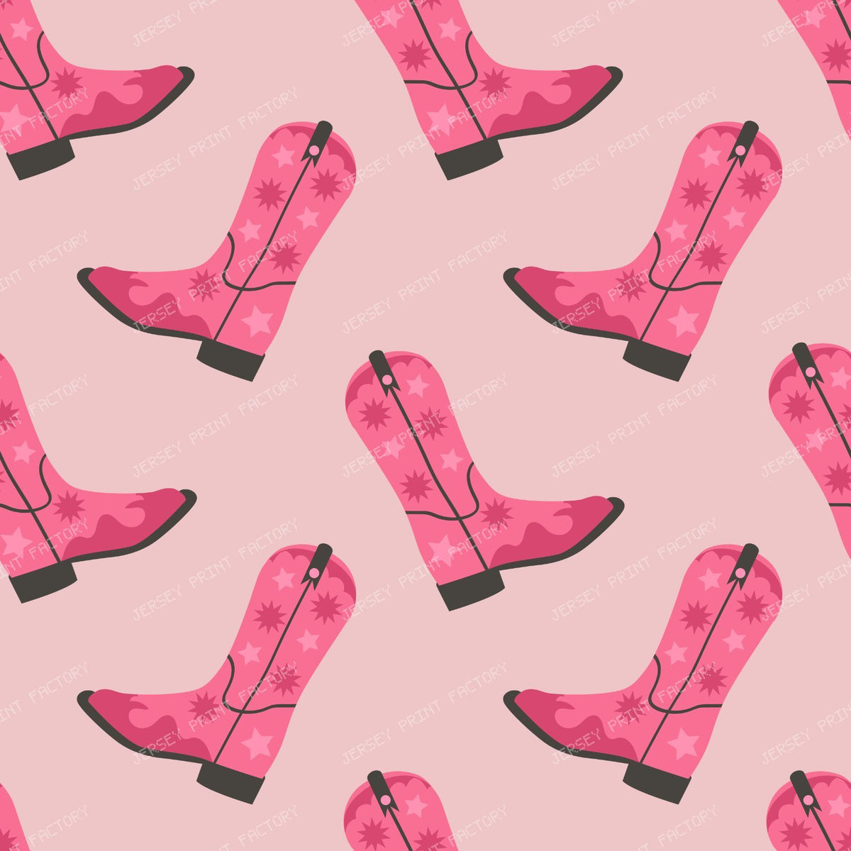 Cowgirl Boots, Pink Boots, Wild West, Stars — Pink