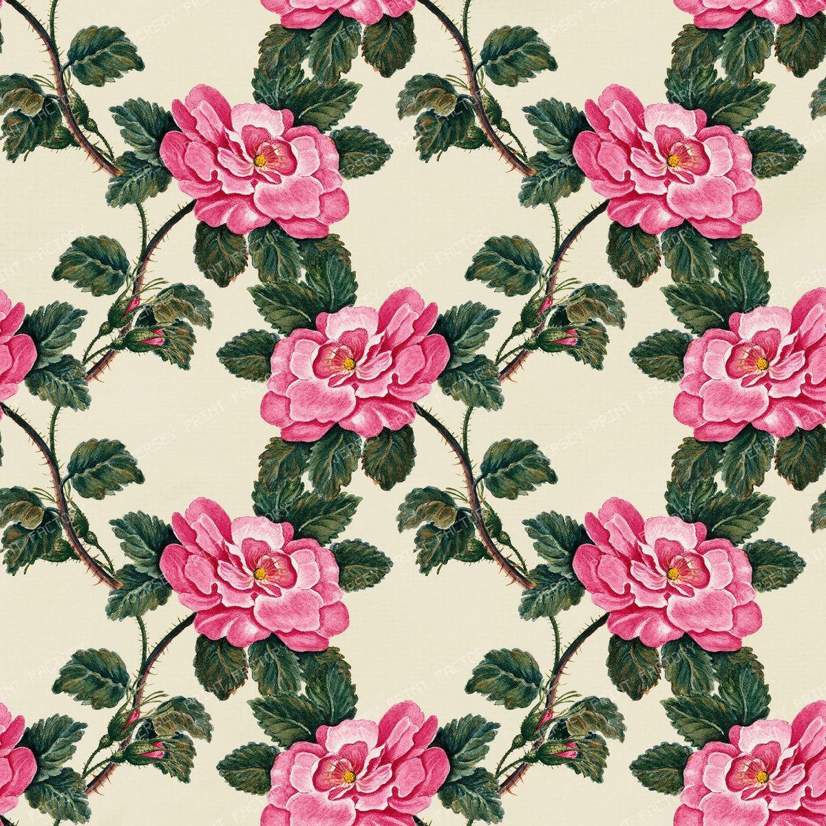Pink Roses, Wild Roses, Pink Flowers, Floral Pattern, Boho — Pink 2