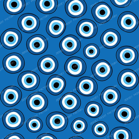 Evil Eye Pattern, Turkish Eye, Nazar Talisman, Mati, Mataki, Hamsa — Navy Blue 3