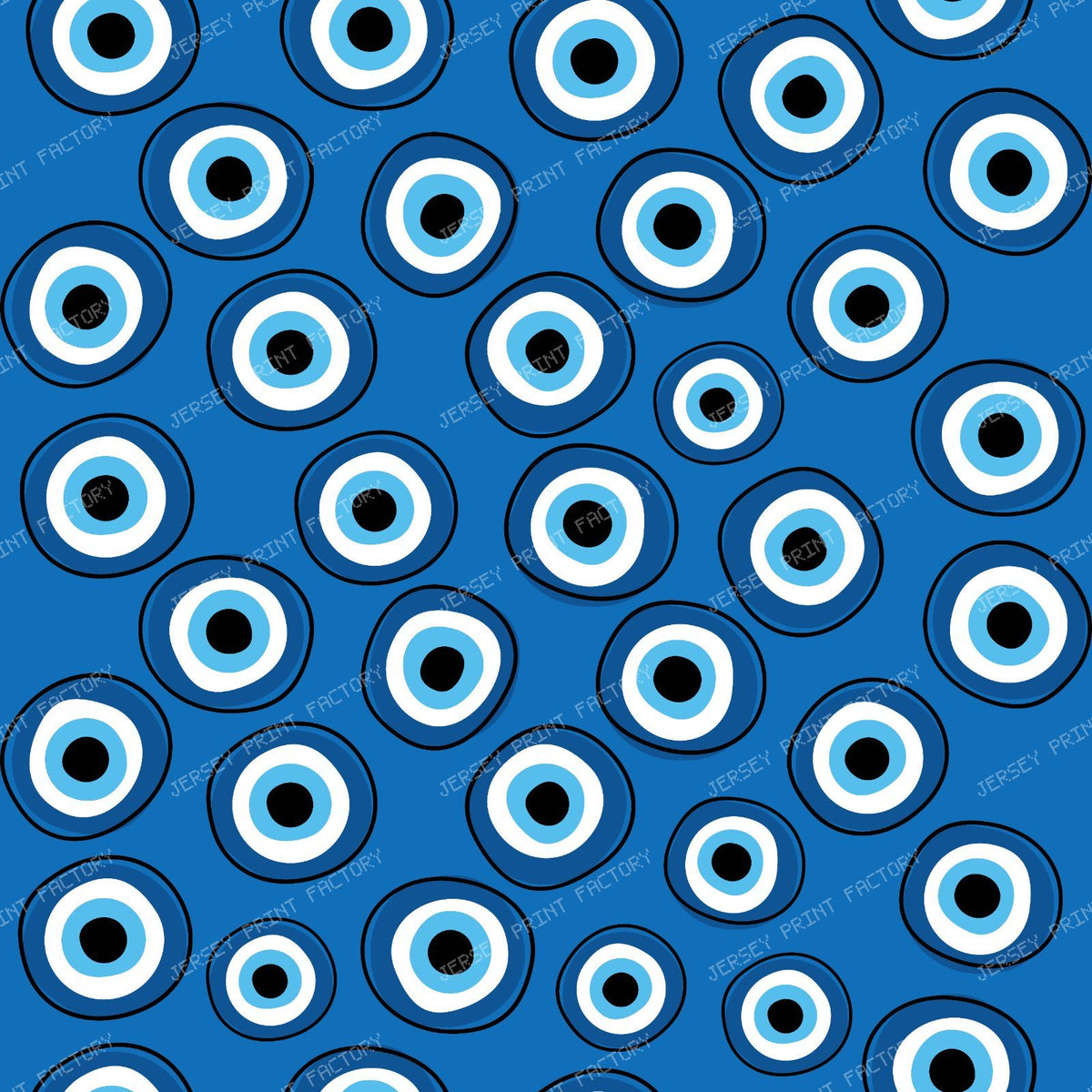 Evil Eye Pattern, Turkish Eye, Nazar Talisman, Mati, Mataki, Hamsa — Navy Blue 3