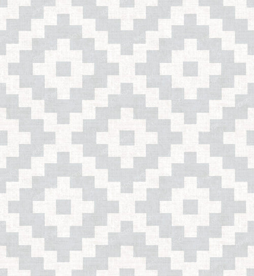 Western Tribal Aztec Diamonds - Boho Interior Geometric - Charcoal Gray — Light Gray