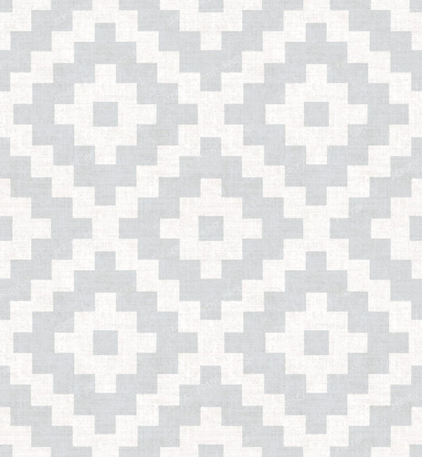 Western Tribal Aztec Diamonds - Boho Interior Geometric - Charcoal Gray — Light Gray