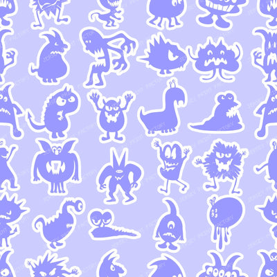 Periwinkle Blue Monsters
