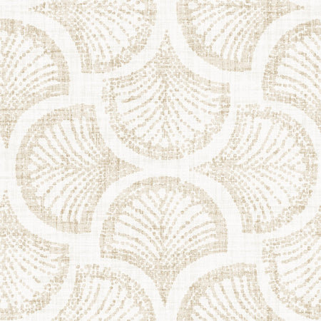 Ginkgo Leaf Scallop Fan Warm Beige