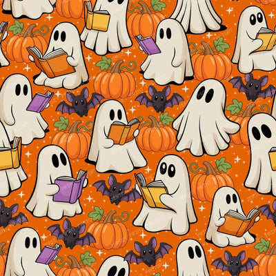 Bookish Ghosts Pumpkin Patch in Orange