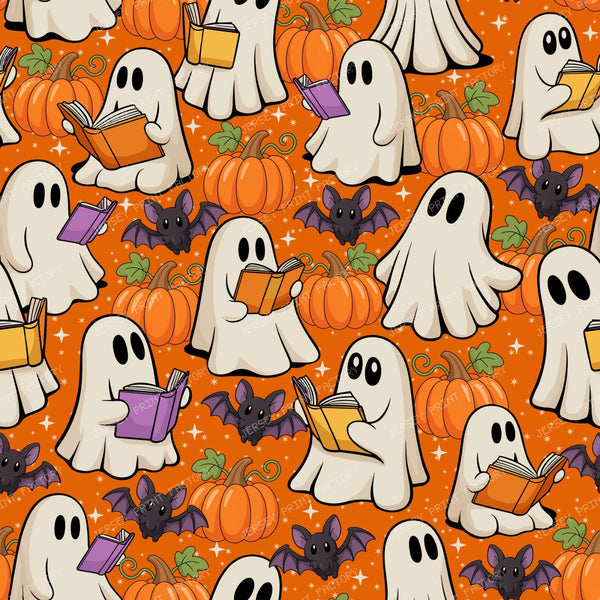 Bookish Ghosts Pumpkin Patch in Orange