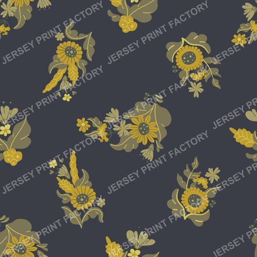Wild Cornflower Bloomscape Seamless Pattern