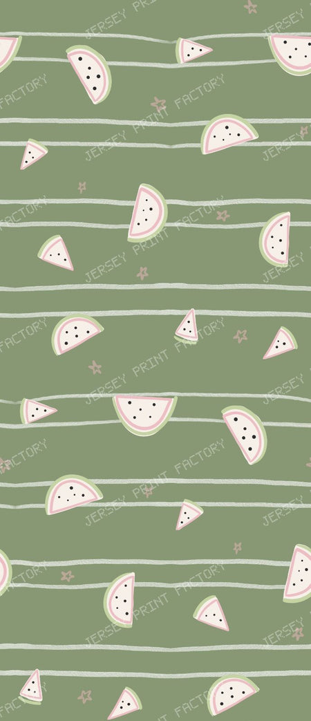 Modern Melon Lines green
