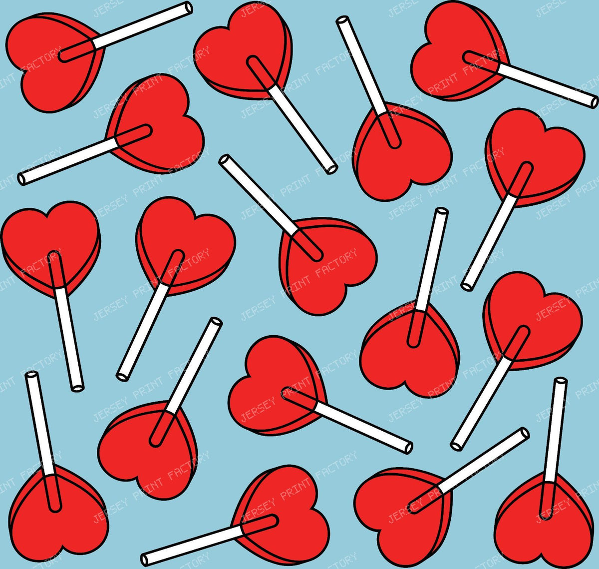 Blue Lollipops, Heart Lollipops, Lollipop Pattern — Red 5