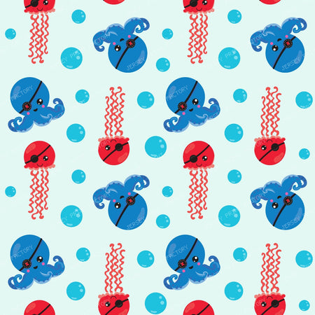 Pirate Octopus, Pirate Jellyfish, Sea Animals