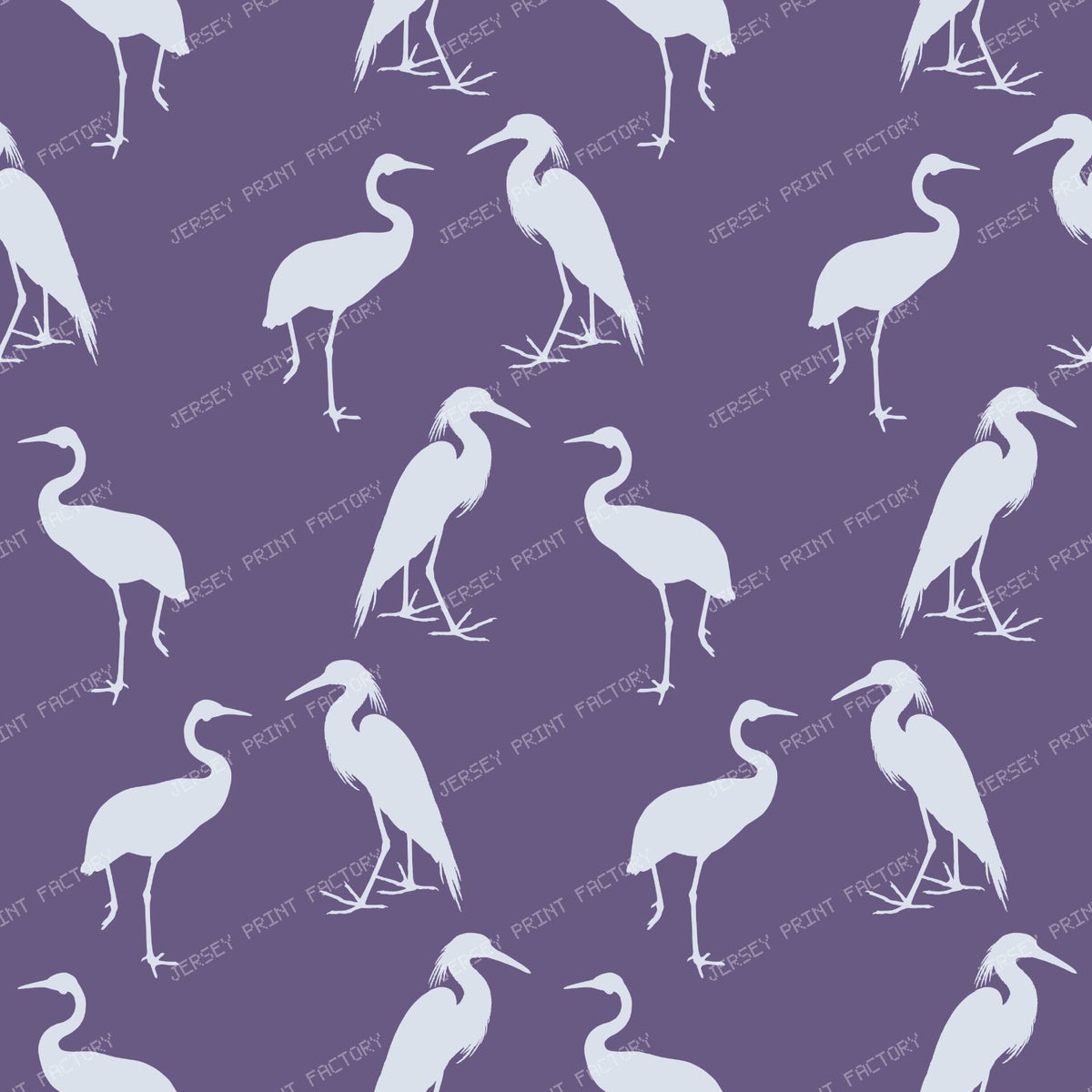 Heron Pattern, Bird Pattern, Egret, Crane, Nature, Purple