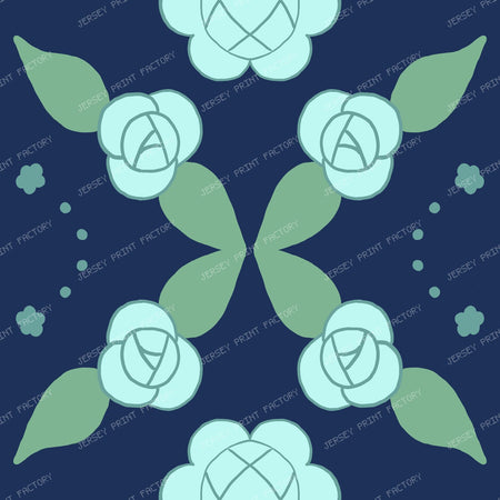 AçıK Mavi GüL Motif