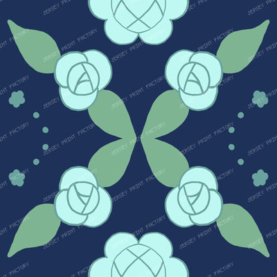 AçıK Mavi GüL Motif