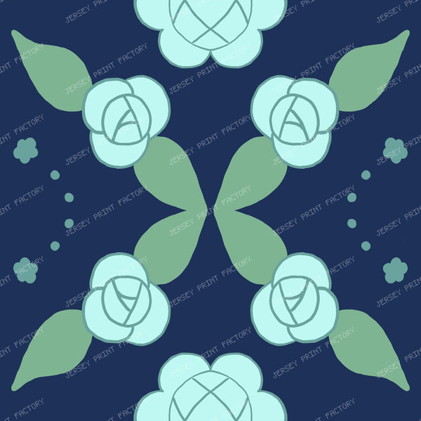 AçıK Mavi GüL Motif