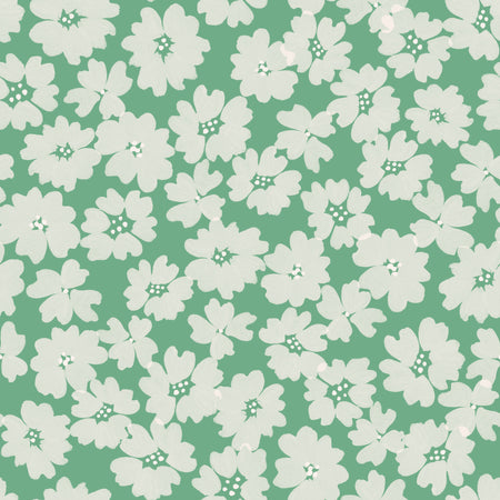Dense Ditsy Floral Jade Green