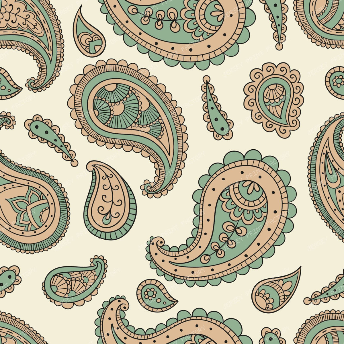 Blue Paisley, Persian Paisley, Paisley Pattern — Colorful 28
