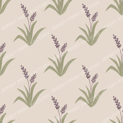 Minimalist Watercolor Lavender Seamless Floral Pattern
