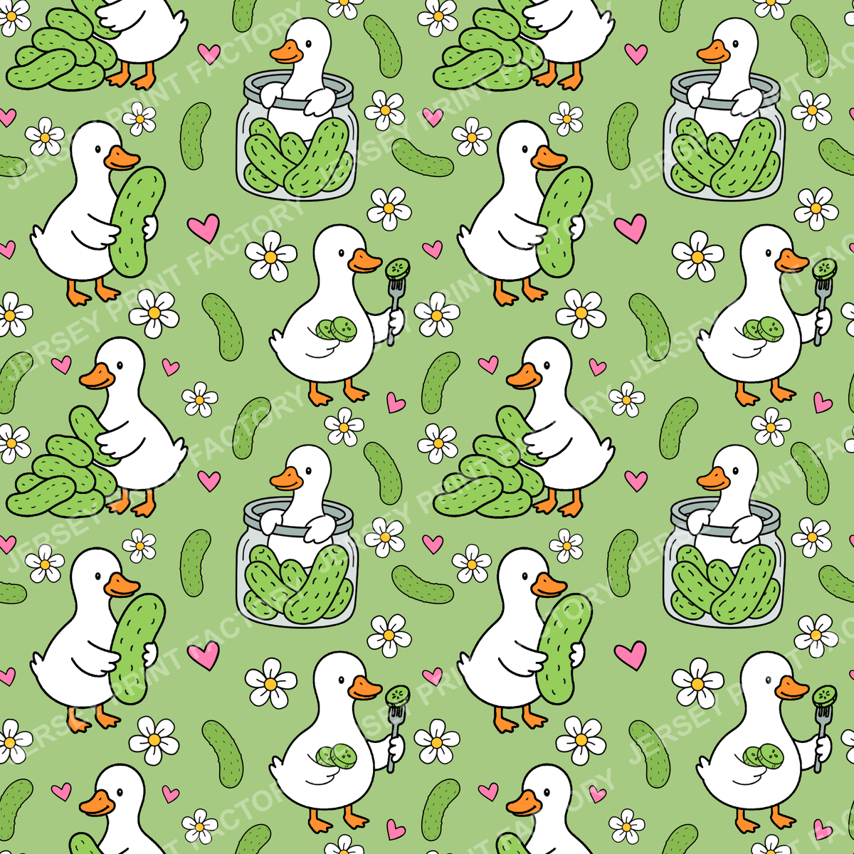 Silly Pickle Goose In Green