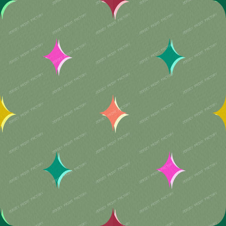 Colourful sparkle stars on Purple — Muted Green2