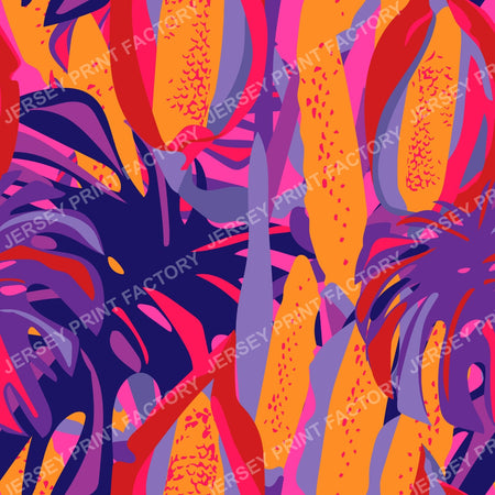 Abstract Monstera Deliciosa Floral-Pink