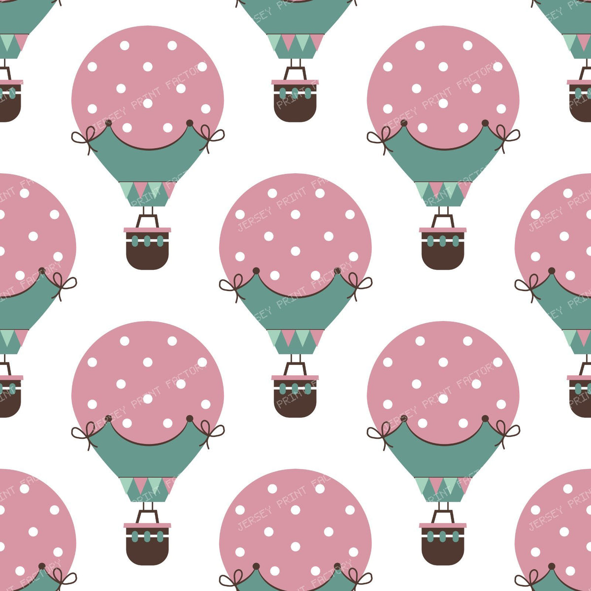 Hot Air Balloons, Flags, Ribbon, Bow, Basket, Polka Dots