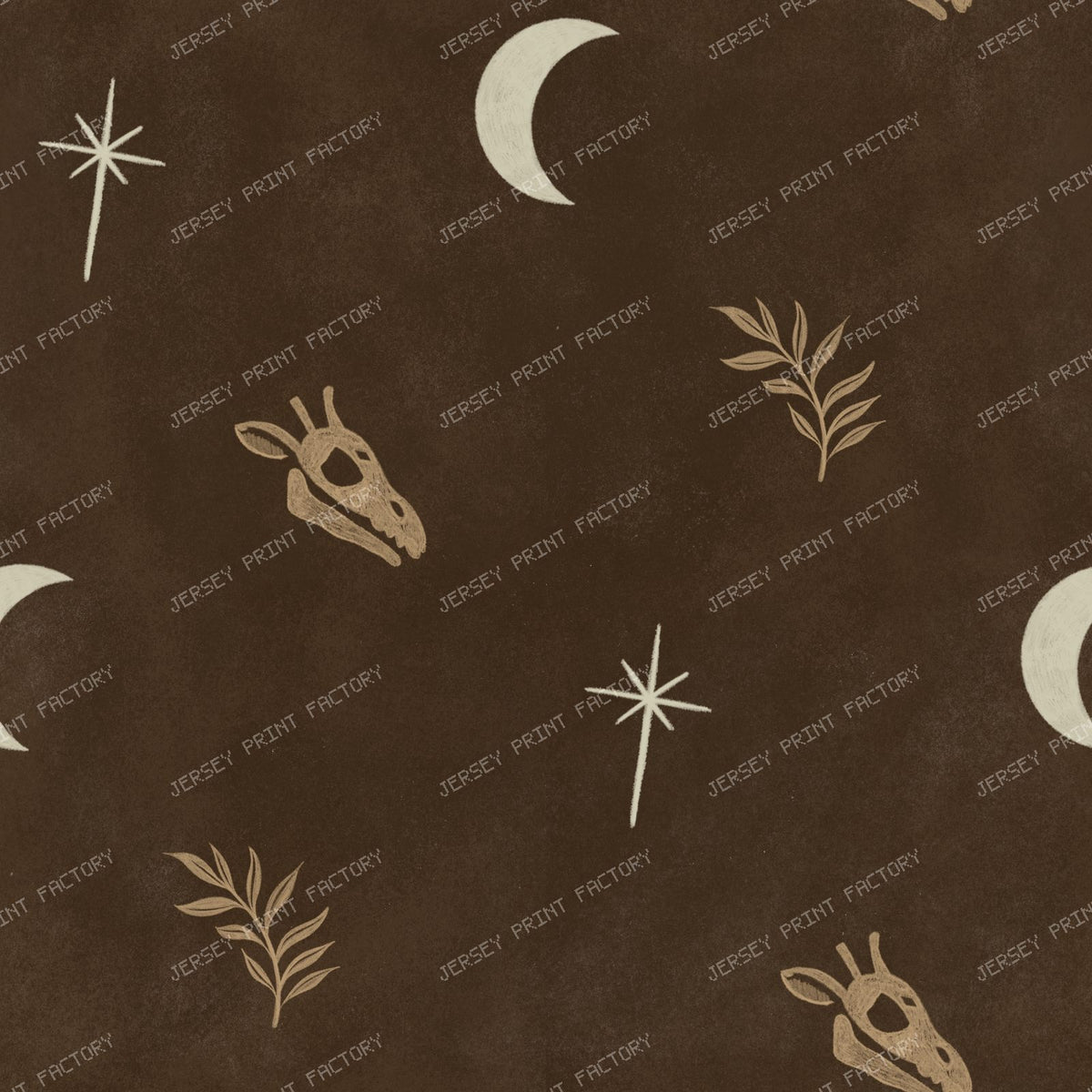 Giraffe Skull Blender Minimal Celestial Fossil Pattern On Black — Brown