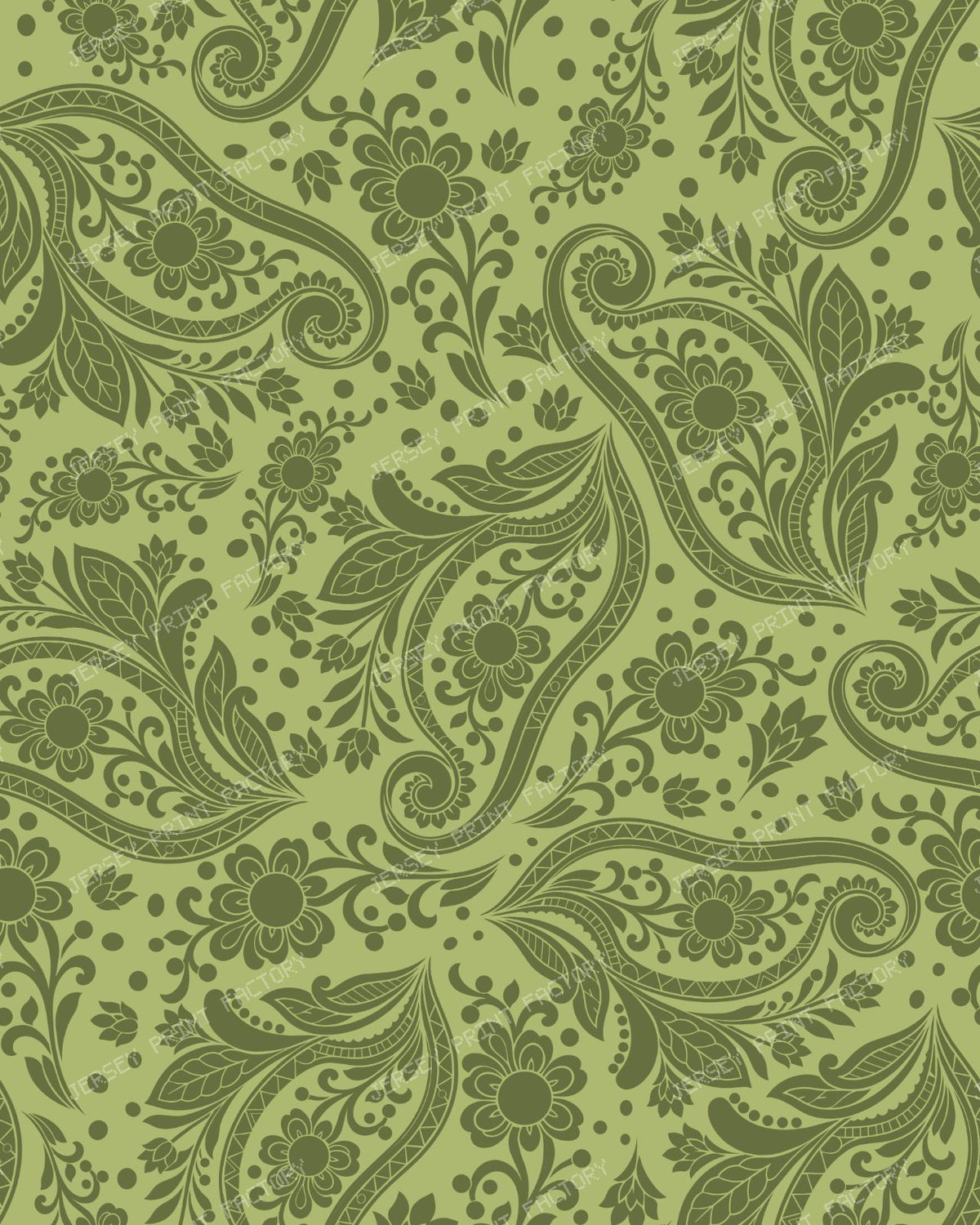 Vintage Cucumber Toile Pattern