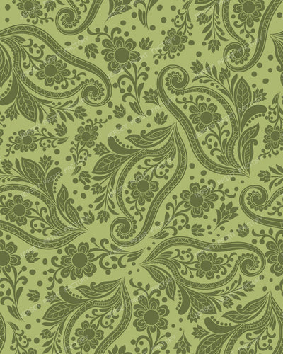 Vintage Cucumber Toile Pattern