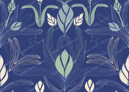 Flora Nouveau Dark Blue