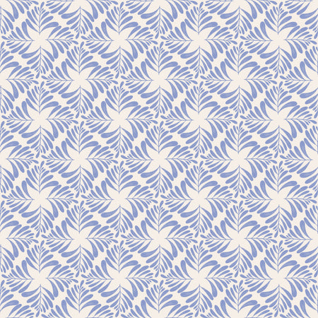 Fern Blockprint Blue