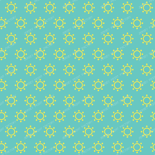 Orange Sun, Sun Pattern, Orange Circles, Dots, Summer — Teal and Yellow