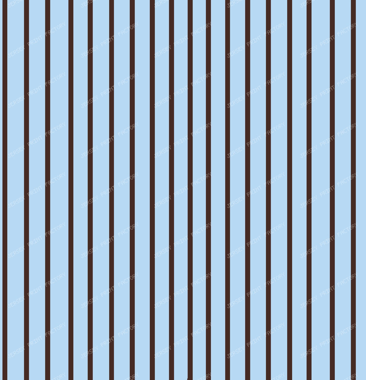 Chocolate Brown Thin Stripes on BabyBlue
