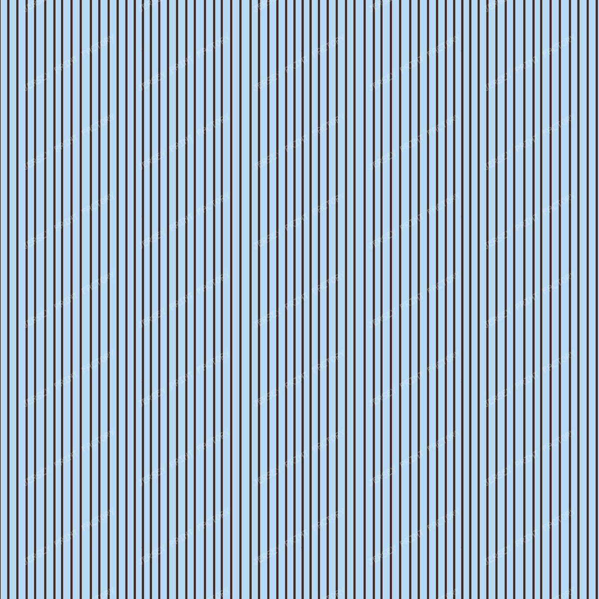 Chocolate Brown Thin Stripes on BabyBlue