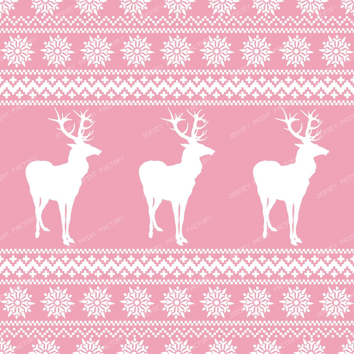 Ugly Christmas Sweater, Snowflakes, Deer, Reindeer, Blue — Pink 2