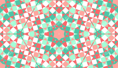Coral Mint Kaleidoscope
