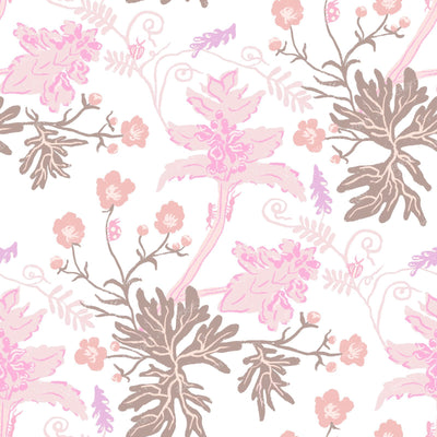 Alpine meadow floral botanical — blush pink