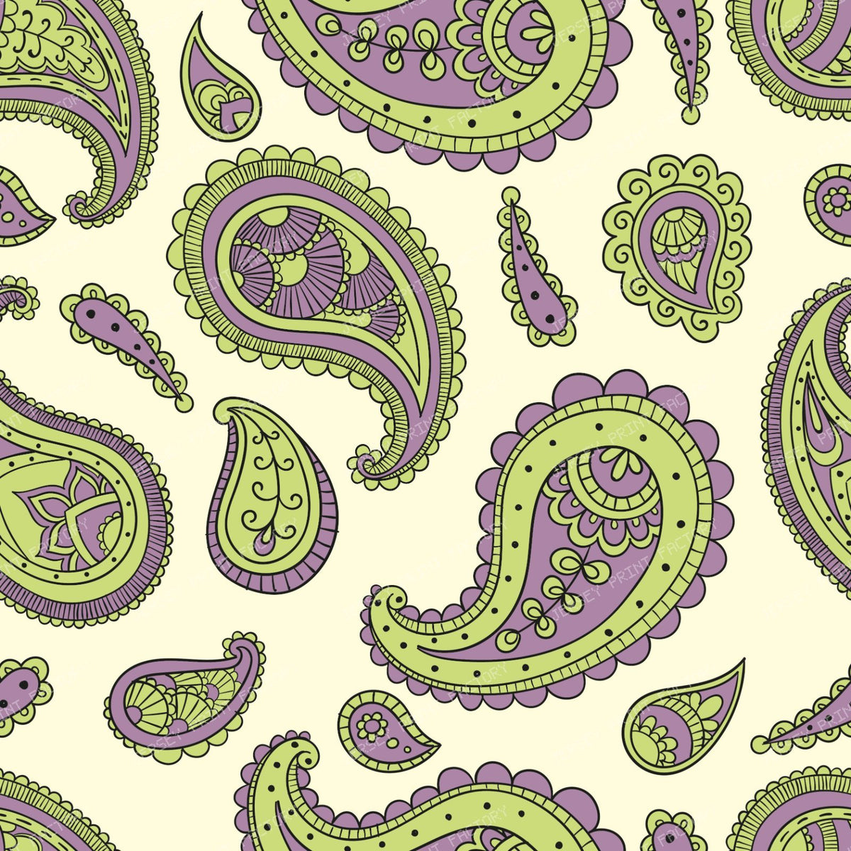 Blue Paisley, Persian Paisley, Paisley Pattern — Colorful 37