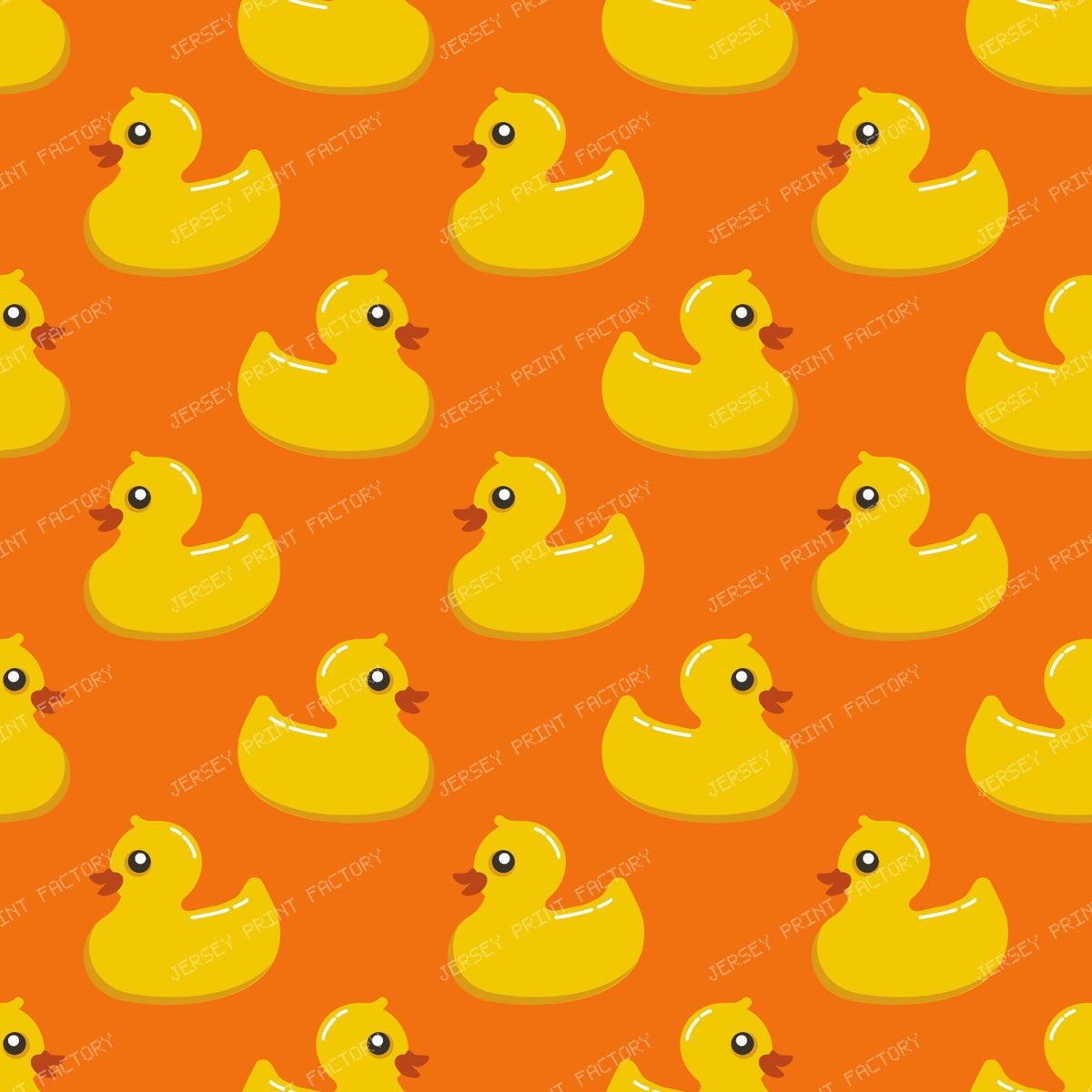Pattern Of Ducks, Cute Ducks, Rubber Ducks, Yellow Ducks — Orange