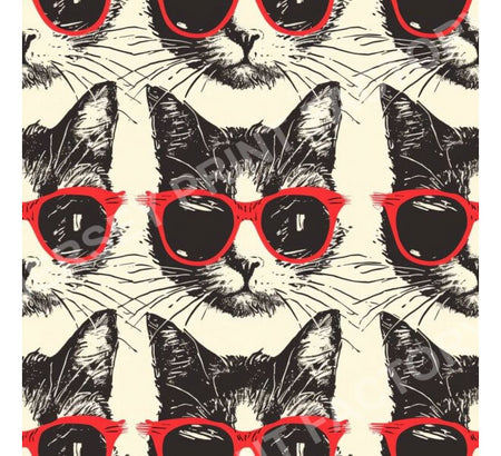 Cool Cats in Red Sunglasses