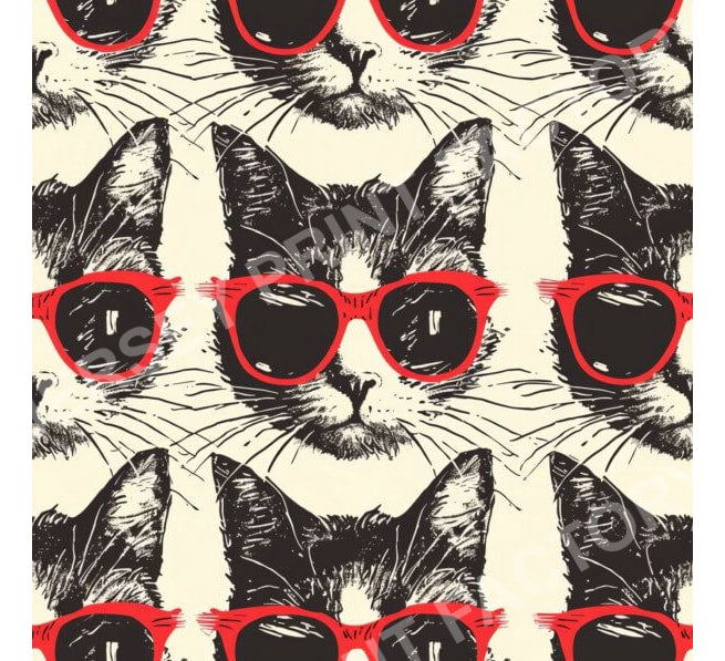 Cool Cats in Red Sunglasses