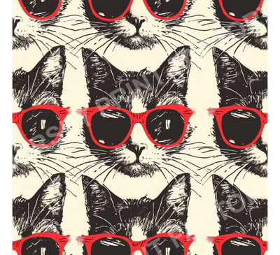 Cool Cats in Red Sunglasses